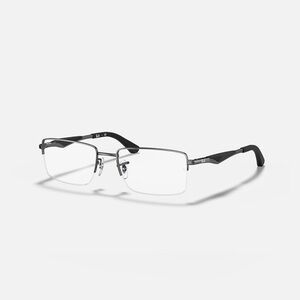 Ray-Ban Frames RB6285 OPTICS Black and Silver Eyeglasses, Frames
